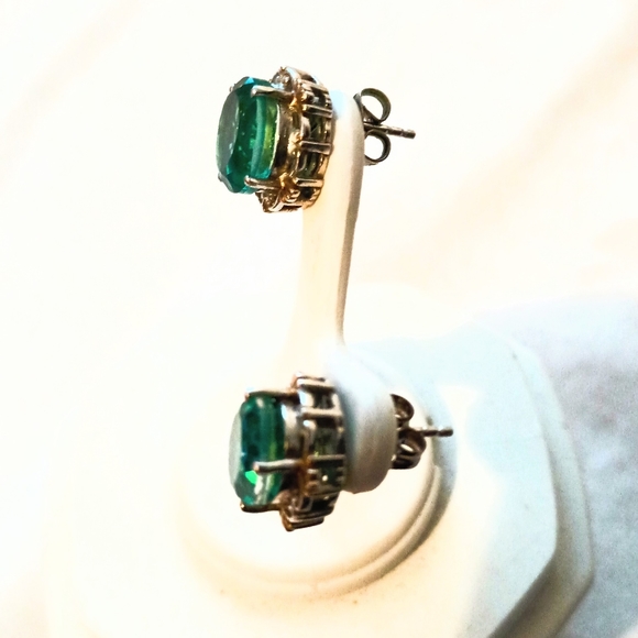 Peacock quartz earrings - Picture 8 of 14